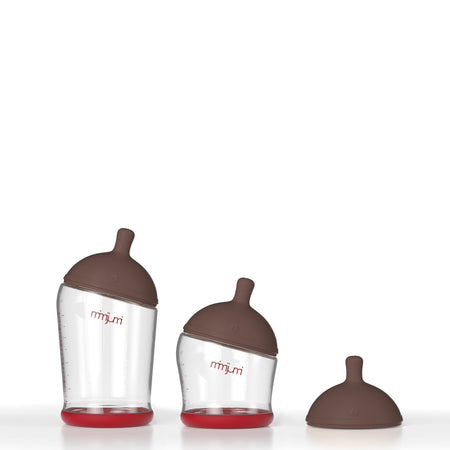 starter baby bottle set - darker nipple