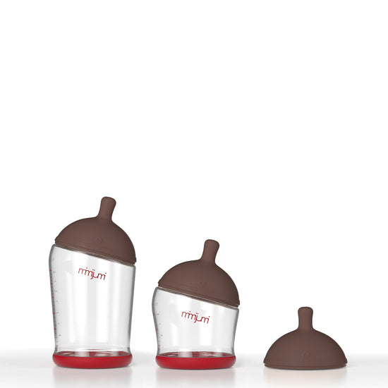 starter baby bottle set - darker nipple
